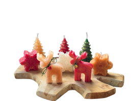 Aberto Design Christmas Candle Set12 Multicolor